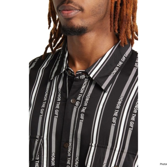 HONOR THE GIFT C-FALL HONOR STRIPE BUTTON UP SIZE 12 NWOT - Picture 3 of 10